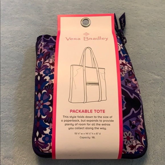 Vera Bradley packable tote - Picture 1 of 2